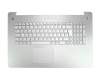 Keyboard incl. topcase DE (german) silver/silver with backlight original suitable for Asus N750JK