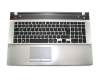 Keyboard incl. topcase DE (german) black/silver original suitable for Samsung NP550P7C-T0ADE