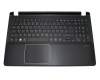 Keyboard incl. topcase DE (german) black/black with backlight original suitable for Acer Aspire V5-572G-73538G50akk