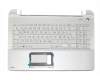 Keyboard incl. topcase DE (german) white/white original suitable for Toshiba Satellite L50-B-25K