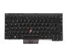 04X1380 original Lenovo keyboard CH (swiss) black/black matte with backlight and mouse-stick