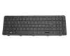 Keyboard DE (german) black/black matte with backlight suitable for HP ProBook 470 G0