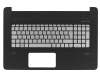 Keyboard incl. topcase DE (german) silver/black with backlight original suitable for HP Envy 17-r107ng (W0X49EA)