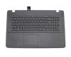 Keyboard incl. topcase DE (german) black/black original suitable for Asus X751LD