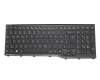 Keyboard DE (german) black/black glare suitable for Fujitsu LifeBook AH552