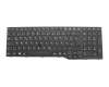 Keyboard DE (german) black/black matte with mouse-stick original suitable for Fujitsu LifeBook E557