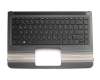 856038-041 original HP keyboard incl. topcase DE (german) black/black