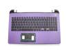 Keyboard incl. topcase DE (german) black/purple original suitable for Toshiba Satellite L50-B-2HV
