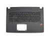 Keyboard incl. topcase FR (french) black/black with backlight RGB original suitable for Asus TUF FX753VD