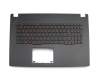 13N1-0XA0911 original Asus keyboard incl. topcase DE (german) black/black with backlight red