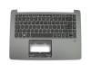 Keyboard incl. topcase DE (german) black/grey with backlight original suitable for Acer TravelMate X3 (X349-M)