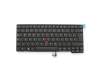 Keyboard DE (german) black/black matte with mouse-stick original suitable for Lenovo ThinkPad L470 (20JU/20JV)