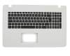Keyboard incl. topcase DE (german) black/white original suitable for Asus F751MA