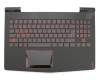 Keyboard incl. topcase DE (german) black/black with backlight original suitable for Lenovo Legion Y520-15IKBN (80WK)
