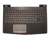 Keyboard incl. topcase DE (german) black/black original suitable for Lenovo Legion Y520-15IKBN (80WK)