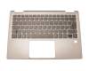 Keyboard incl. topcase DE (german) grey/silver with backlight original suitable for Lenovo Yoga 720-13IKBR (81C3)