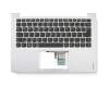 Keyboard incl. topcase DE (german) black/silver with backlight original suitable for Lenovo IdeaPad 710S-13IKB (80VQ)