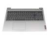 Keyboard incl. topcase DE (german) grey/grey with backlight original suitable for Lenovo Yoga 720-15IKB (80X7005CGE)