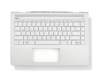 PK1322R2B10 original HP keyboard incl. topcase DE (german) silver/silver with backlight