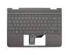 918028-041 original HP keyboard incl. topcase DE (german) grey/grey with backlight