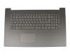 Keyboard incl. topcase FR (french) grey/grey original suitable for Lenovo IdeaPad 320-17ISK (80XJ)
