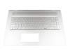 Keyboard incl. topcase DE (german) silver/silver with backlight original suitable for HP Envy 17-ae003ng (1VA49EA)