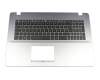 Keyboard incl. topcase DE (german) black/silver original suitable for Asus VivoBook 17 P1700UF