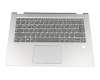 Keyboard incl. topcase DE (german) grey/silver original suitable for Lenovo Yoga 520-14IKB (80X800RHGE)