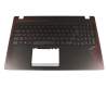 Keyboard incl. topcase DE (german) black/black with backlight original suitable for Asus ROG Strix GL553VE