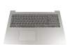 Keyboard incl. topcase FR (french) grey/silver with backlight original suitable for Lenovo IdeaPad 320-15IAP (81A3)