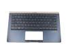 0KNB0-1628GE00 original Asus keyboard incl. topcase DE (german) black/blue with backlight