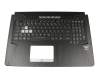 Keyboard incl. topcase DE (german) black/black with backlight original suitable for Asus TUF FX705GM
