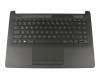 Keyboard incl. topcase DE (german) black/black original suitable for HP 14-ck0100