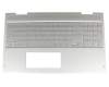 924353-041 original HP keyboard incl. topcase DE (german) silver/silver with backlight
