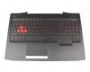 Keyboard incl. topcase DE (german) black/black with backlight original suitable for HP Omen 15-ce014ng (2CQ99EA)
