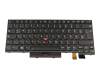 Keyboard DE (german) black/black with backlight and mouse-stick original suitable for Lenovo ThinkPad A485 (20MU/20MV)