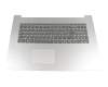 Keyboard incl. topcase DE (german) grey/silver original suitable for Lenovo IdeaPad 330-17IKB (81DK)