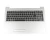 Keyboard incl. topcase DE (german) black/silver original suitable for Lenovo IdeaPad 310-15ABR (80ST)