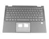 Keyboard DE (german) grey with backlight original suitable for Lenovo Yoga C630-13Q50 (81JL)