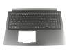 Keyboard incl. topcase DE (german) black/black with backlight original suitable for Acer Aspire 7 (A715-72G)