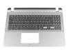 Keyboard incl. topcase DE (german) black/silver original suitable for Asus VivoBook 15 R507MA