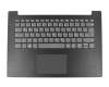 Keyboard incl. topcase DE (german) grey/black fluted original suitable for Lenovo IdeaPad 130-14IKB (81H6) series