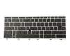 Keyboard DE (german) black/silver with backlight and mouse-stick (SureView) original suitable for HP EliteBook 745 G5