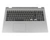 Keyboard incl. topcase DE (german) black/silver original suitable for Medion Akoya E6439