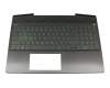 Keyboard incl. topcase DE (german) black/black with backlight original suitable for HP Pavilion Gaming 15-cx0000
