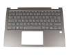 Keyboard incl. topcase DE (german) anthracite/anthracite with backlight original suitable for Lenovo Yoga 730-13IWL (81JR)