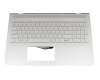 Keyboard incl. topcase DE (german) silver/silver with backlight original suitable for HP Pavilion 15-cc107ng (2QF77EA)