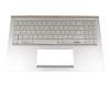 0KNB0-563QGE00 original Asus keyboard incl. topcase DE (german) silver/silver with backlight