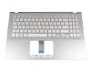 Keyboard incl. topcase DE (german) silver/silver with backlight original suitable for Asus VivoBook S15 X530UN-1D