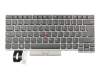 Keyboard DE (german) black/silver with mouse-stick original suitable for Lenovo ThinkPad E485 (20KU) series